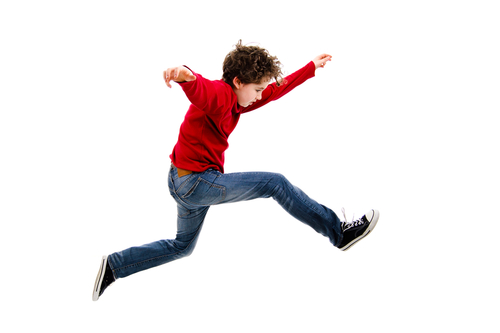 boy jumping running